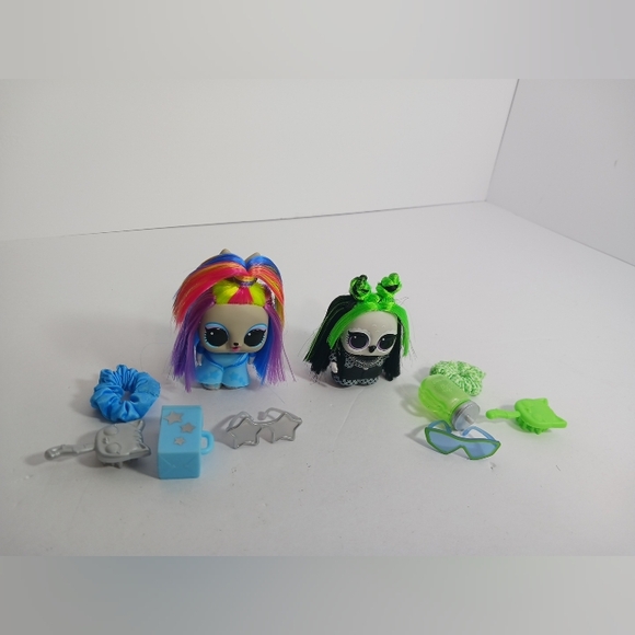 LOL Surprise Hair Hair Hair Series 2 Funky Bunny & Coo Bird Fashion Dolls - Picture 1 of 3